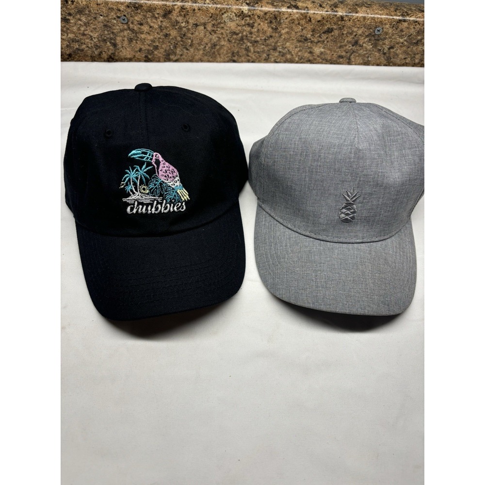 CHUBBIES HATS/CAPS Lot Of 2 Adjustable Gray Blue